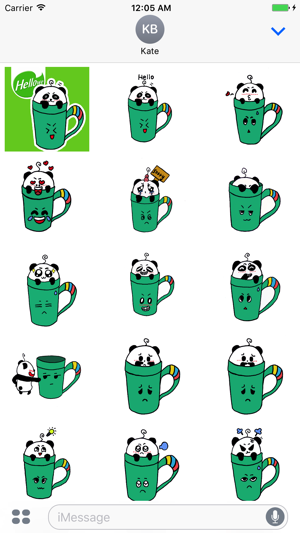 Hellowe Stickers: Panda and Cup(圖2)-速報App