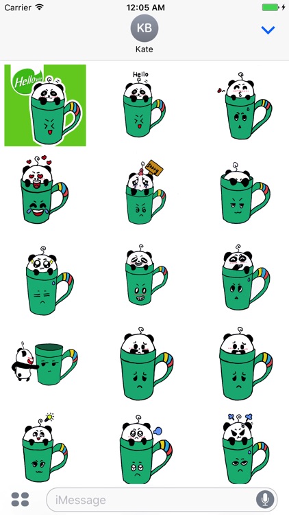 Hellowe Stickers: Panda and Cup