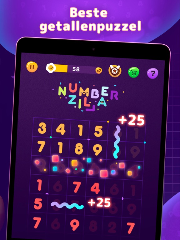 Numberzilla Puzzel Spelletjes iPad app afbeelding 1