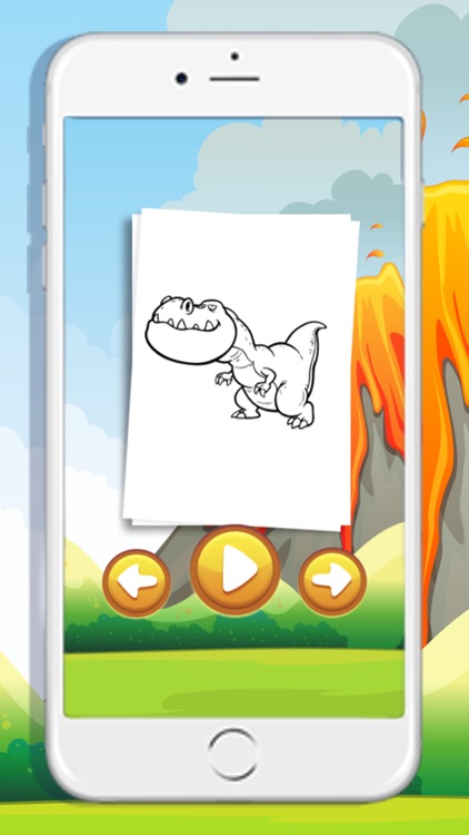 Dinosaur T Rex coloring book for kids