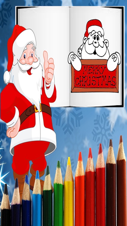 Christmas Santa Coloring Pages -Kids Coloring Book