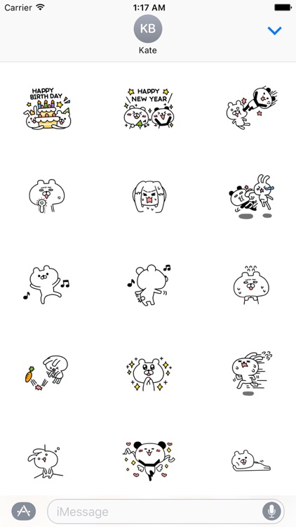 Funny Rabbit And Bear Stickers Pack