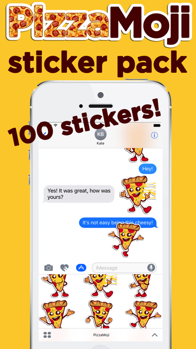 I Love Pizza Emoji iMessenger Sticker Appのおすすめ画像1