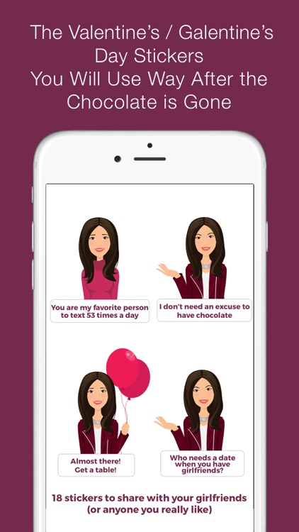 Galentine's Day stickers (D)