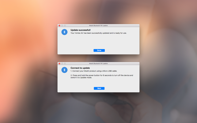 Moshi Bluetooth Updater