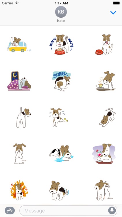 Cute Wire Fox Terrier Dog Stickers Pack