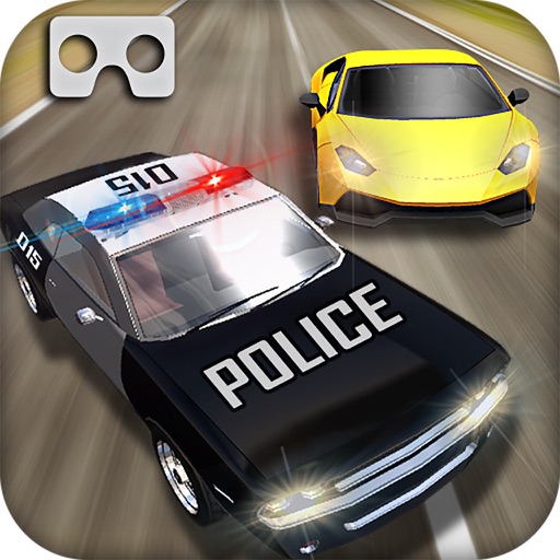vr police hot pursuit chase : virtual reality game Icon