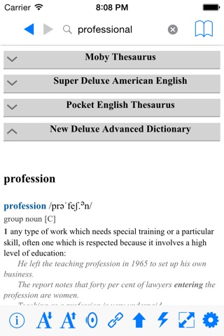 Super Deluxe Advanced Dictionaries screenshot 2