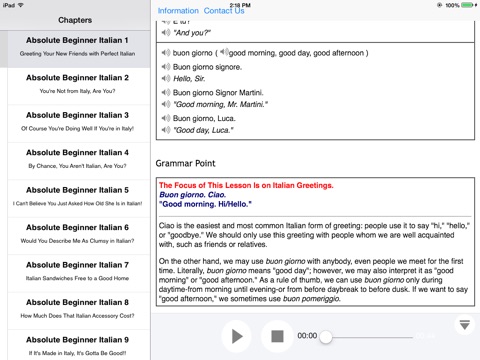 Upper Beginner Italian for iPad screenshot 4