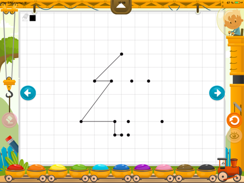 Развиваем пальчики -рисуем по точкам и квадратикам screenshot 3