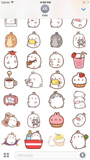 Molang Rabbit - Emoji - Emoticons - Stickers(圖4)-速報App