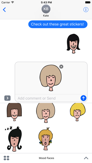 Mood Faces Stickers for iMessage(圖3)-速報App