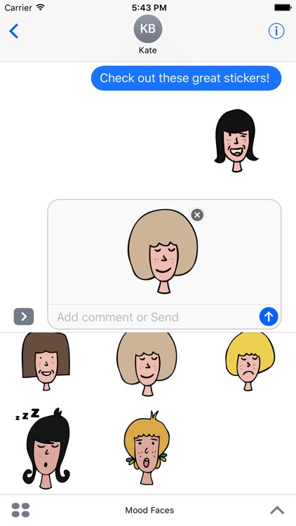 Mood Faces Stickers for iMessage screenshot-2