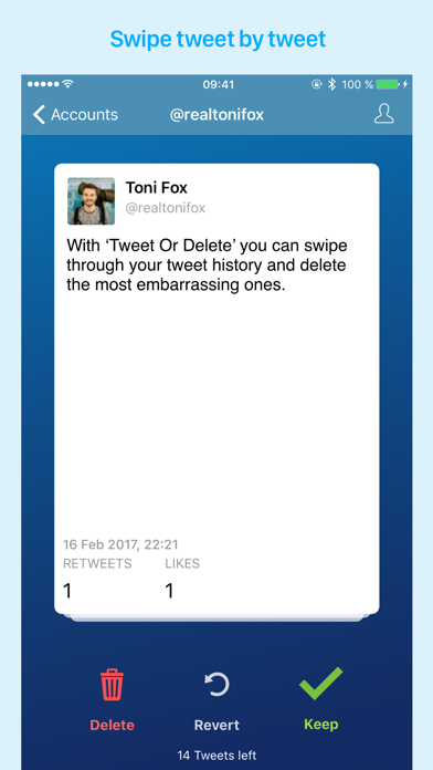 Keep Or Delete Tweets screenshot1
