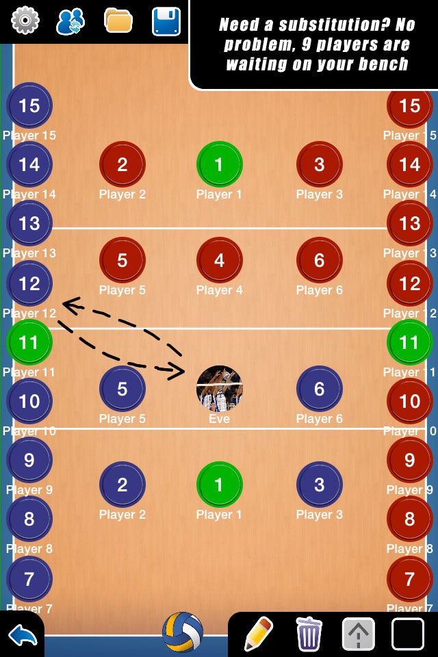 Coach Tactic Board: Volley++ screenshot 2