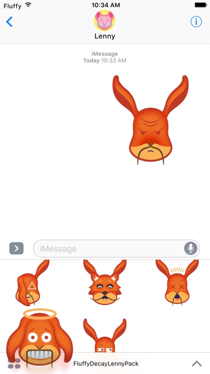 Fluffy Decay Lenny Sticker Pack screenshot-3