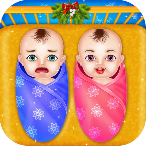 Free Christmas Twins NewBorn Baby Game for kids icon