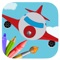 Monster Airplane Coloring Book Game For Kids