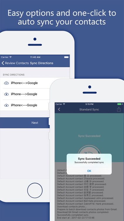 Contacts Sync, Transfer & Move