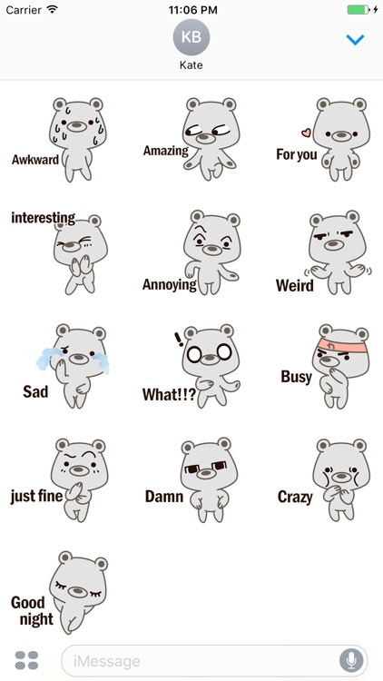 Coby The Little Grizzly Bear Stickers