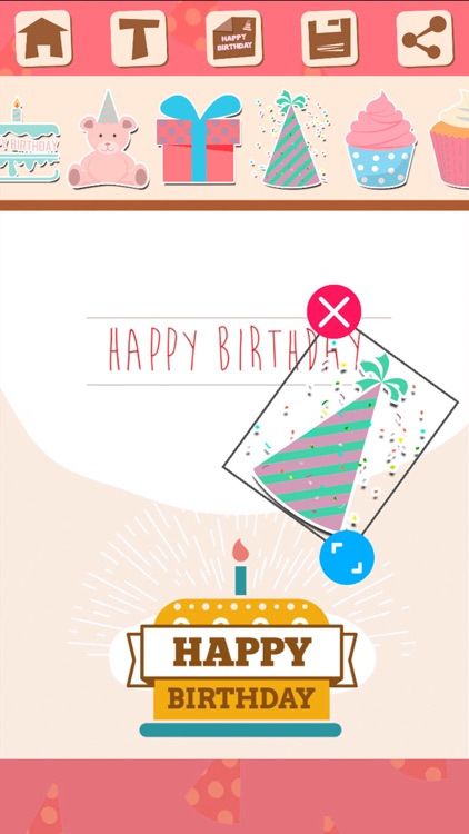 Birthday greeting cards with stickers – Photo edit