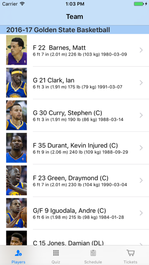 Golden State Basketball Team Information(圖1)-速報App