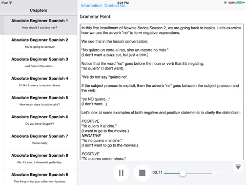 Beginner Spanish for iPad screenshot 4