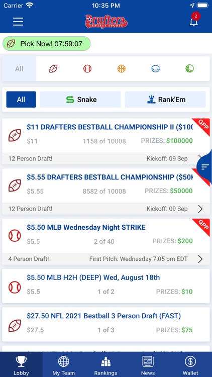 Drafters Fantasy Sports on the App Store