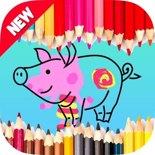 Kids Coloring Drawing Book - For Peppa Pig icon