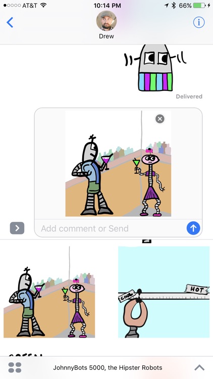 JohnnyBot Hipster Robots - Animated Stickers