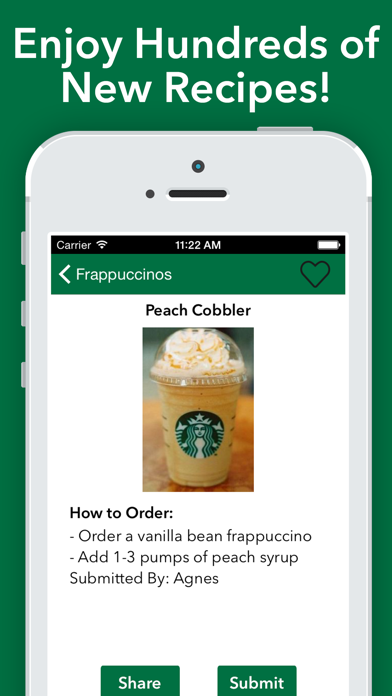 Secret Menu for Starbucks - Coffee, Frappuccino, Tea, Hot, and Cold Drinks Recipes Screenshot 2