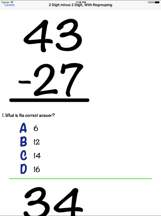 Subtraction Skill Builder