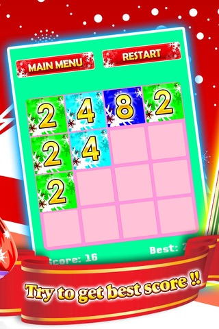 2048 Christmas Edition - Classic Puzzle Match screenshot 2