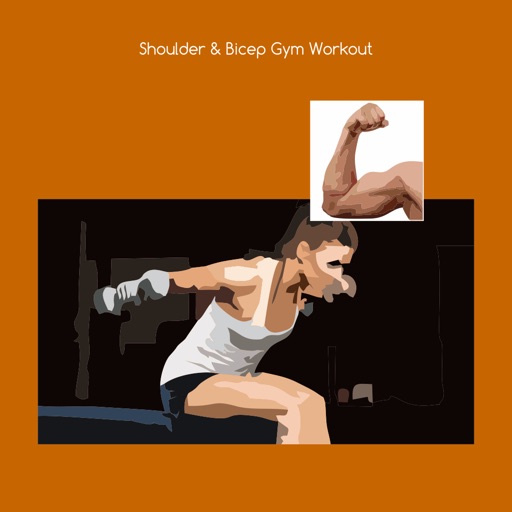 Shoulder and bicep gym workout icon