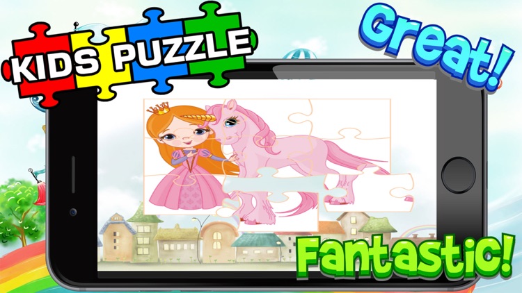 Princess Cartoon Jigsaw Puzzle for Girl and Kid HD screenshot-3