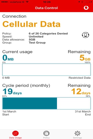Vodafone Data Control screenshot 4