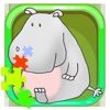 Cartoon Doc Hippo puzzle - game for toddlers