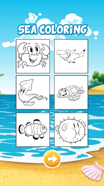 Shark coloring book for kids games