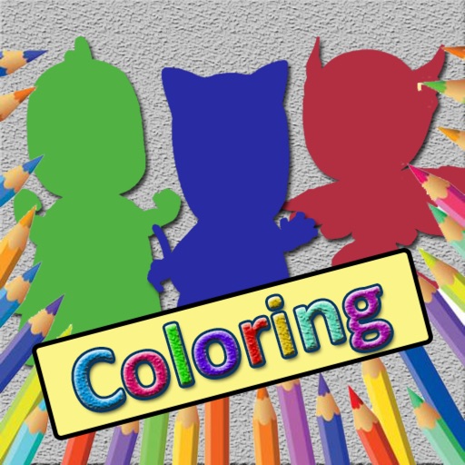 Kid Drawing Coloring Book For PJ Masks iOS App