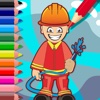 Hero Fireman Coloring Book Game For Kids Version