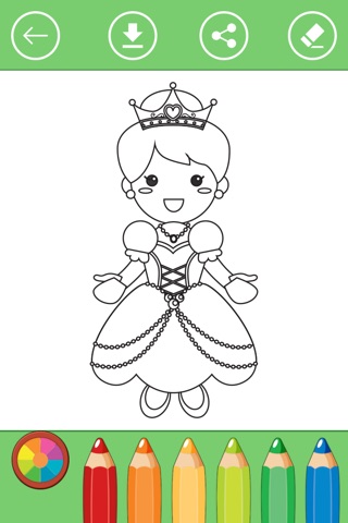 Princess Coloring Book for Girls: Learn to color. screenshot 2