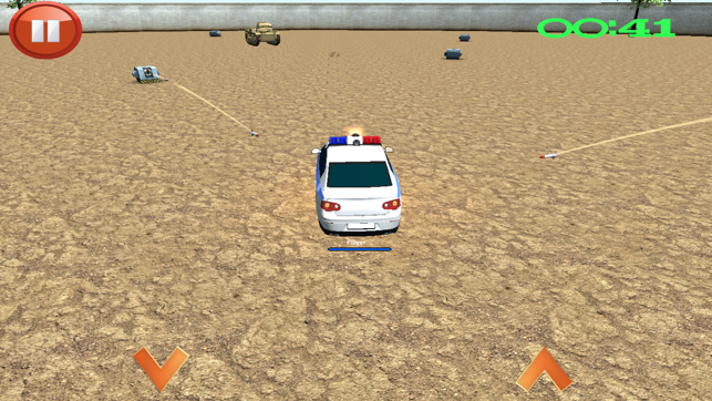 Police Car Survival Race in Modern Battl