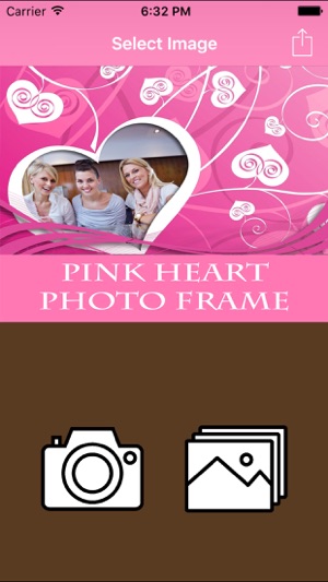 Pink Heart Photo Frame For Girls