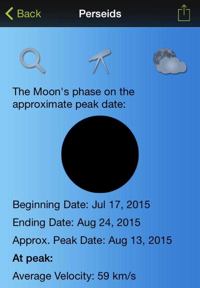 Meteor Shower Calendar - Ad Version screenshot 2