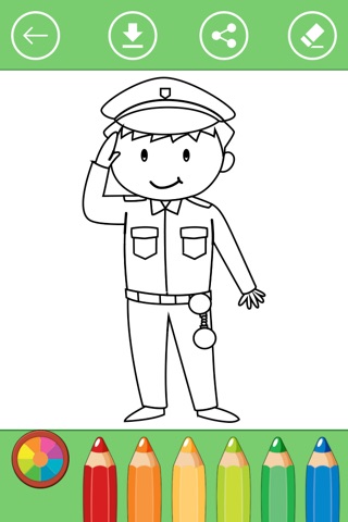 Occupations & Jobs Coloring Book for Children screenshot 2