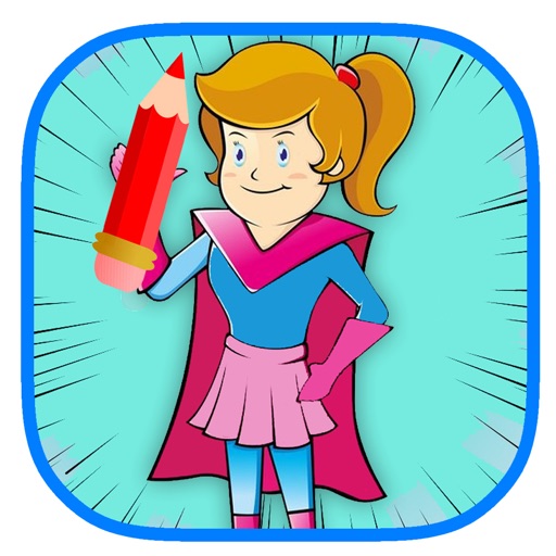 Best Coloring Book Super Hero Beauty Game Version Icon