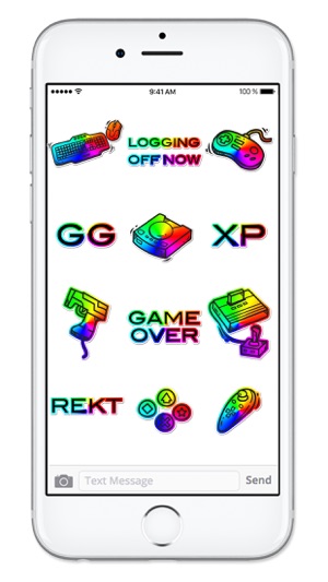 Video Game Gamer Rainbow Sticker Pack(圖5)-速報App