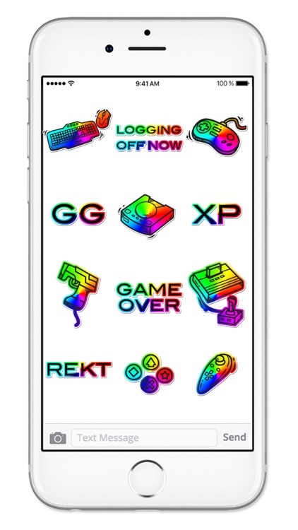 Video Game Gamer Rainbow Sticker Pack screenshot-4
