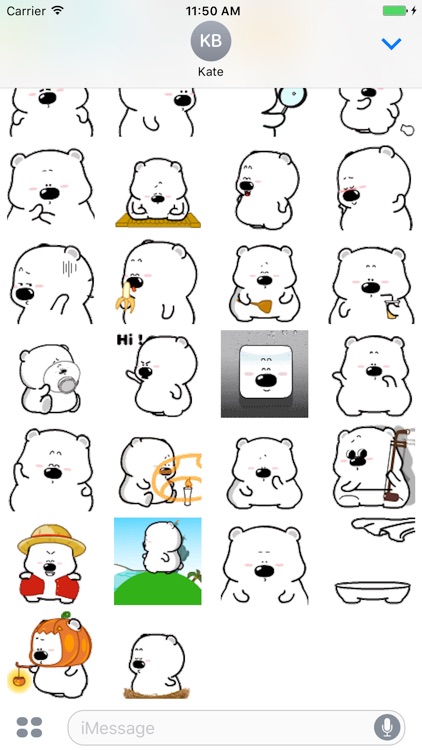 White Bear Animated Stickers screenshot-3