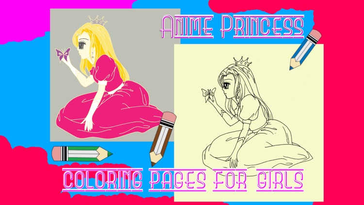 my anime princess coloring pages colouring book